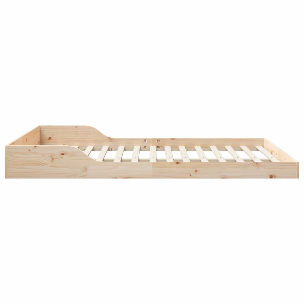 Sengestel Brun 160 x 220 cm Massiv fyrretræ