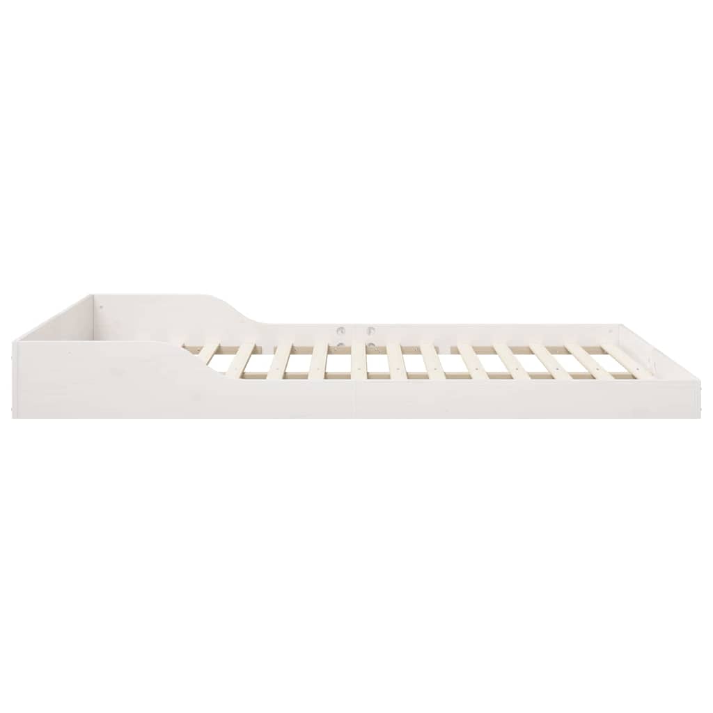 Sengestel Hvid 160 x 220 cm Massiv fyrretræ