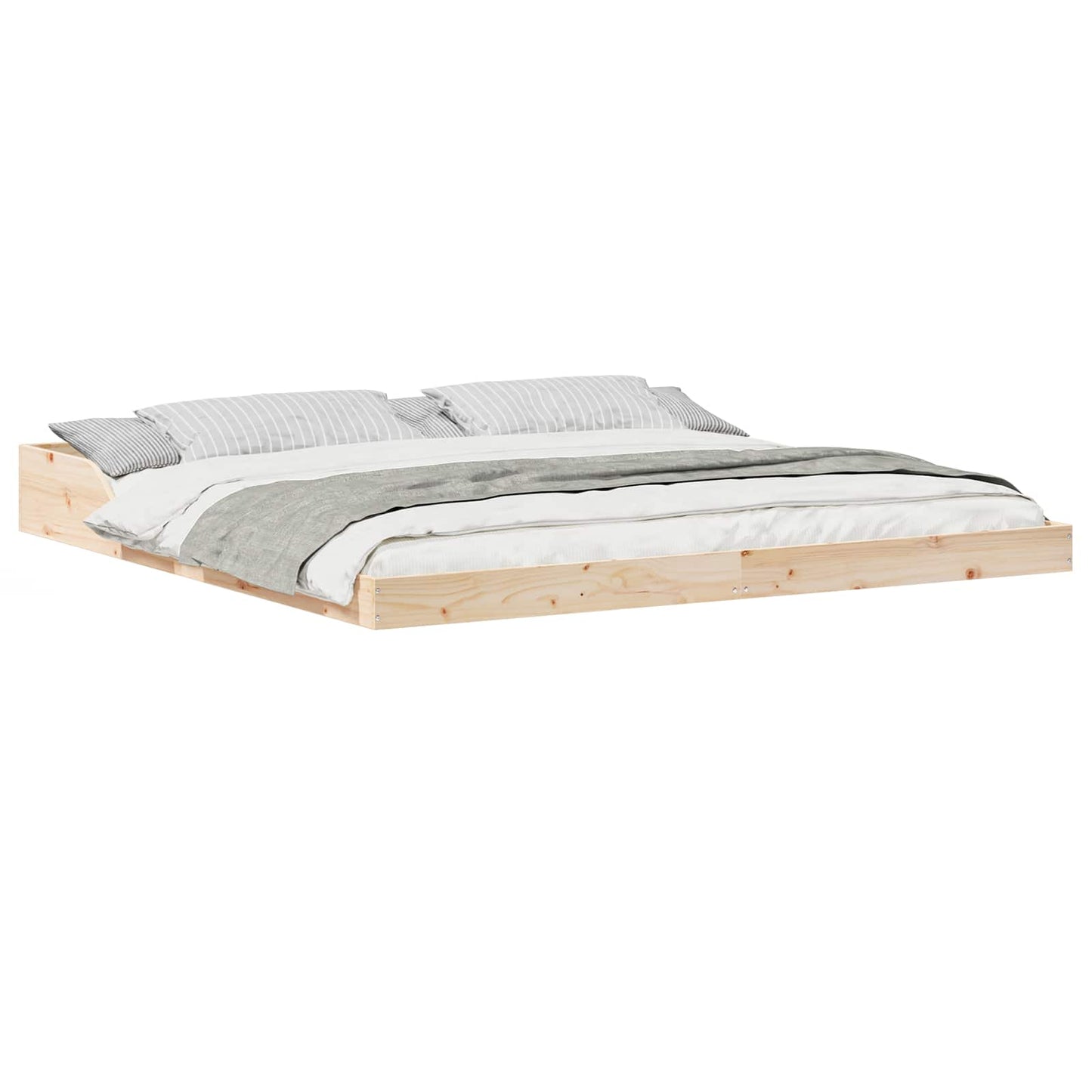 Sengestel Brun 180 x 220 cm Massiv fyrretræ