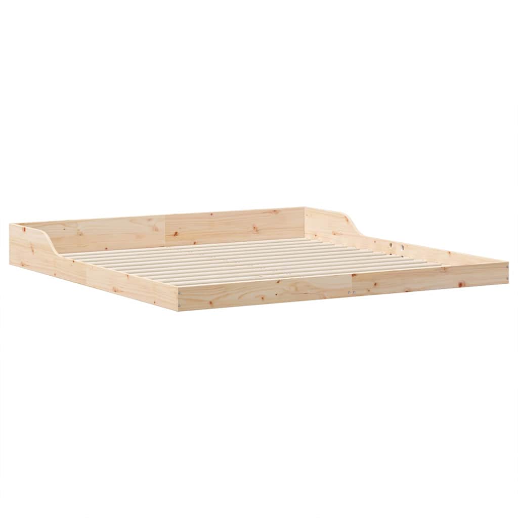 Sengestel Brun 180 x 220 cm Massiv fyrretræ