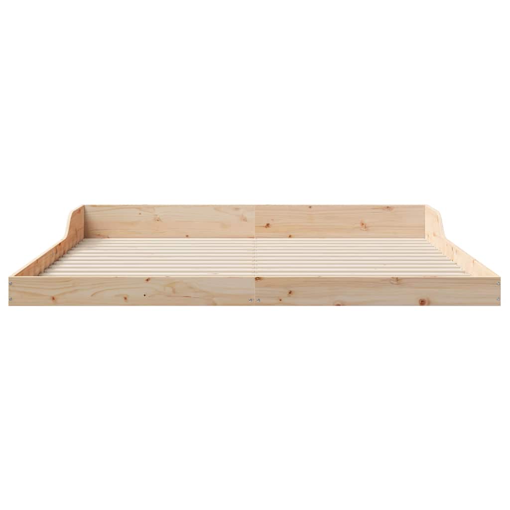 Sengestel Brun 180 x 220 cm Massiv fyrretræ