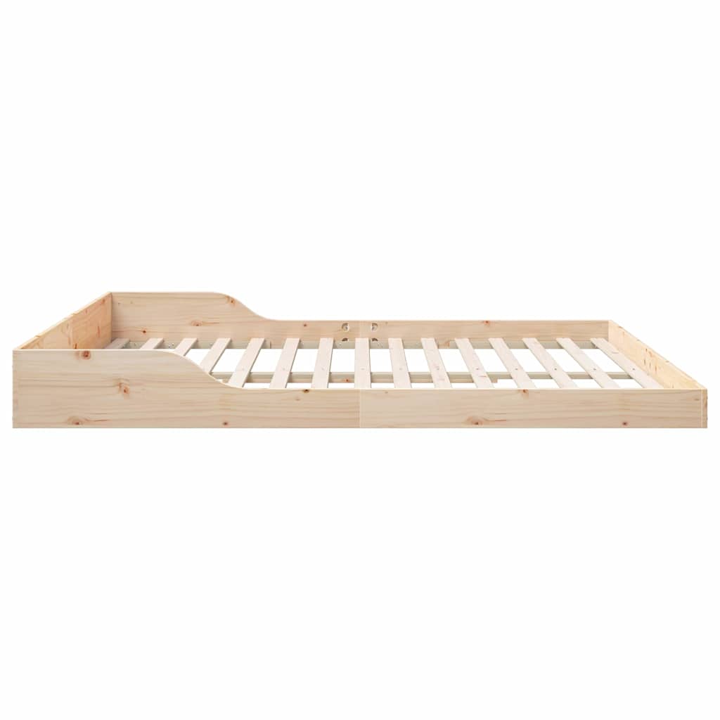 Sengestel Brun 180 x 220 cm Massiv fyrretræ