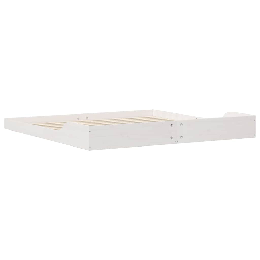Sengestel Hvid 180 x 220 cm Massiv fyrretræ