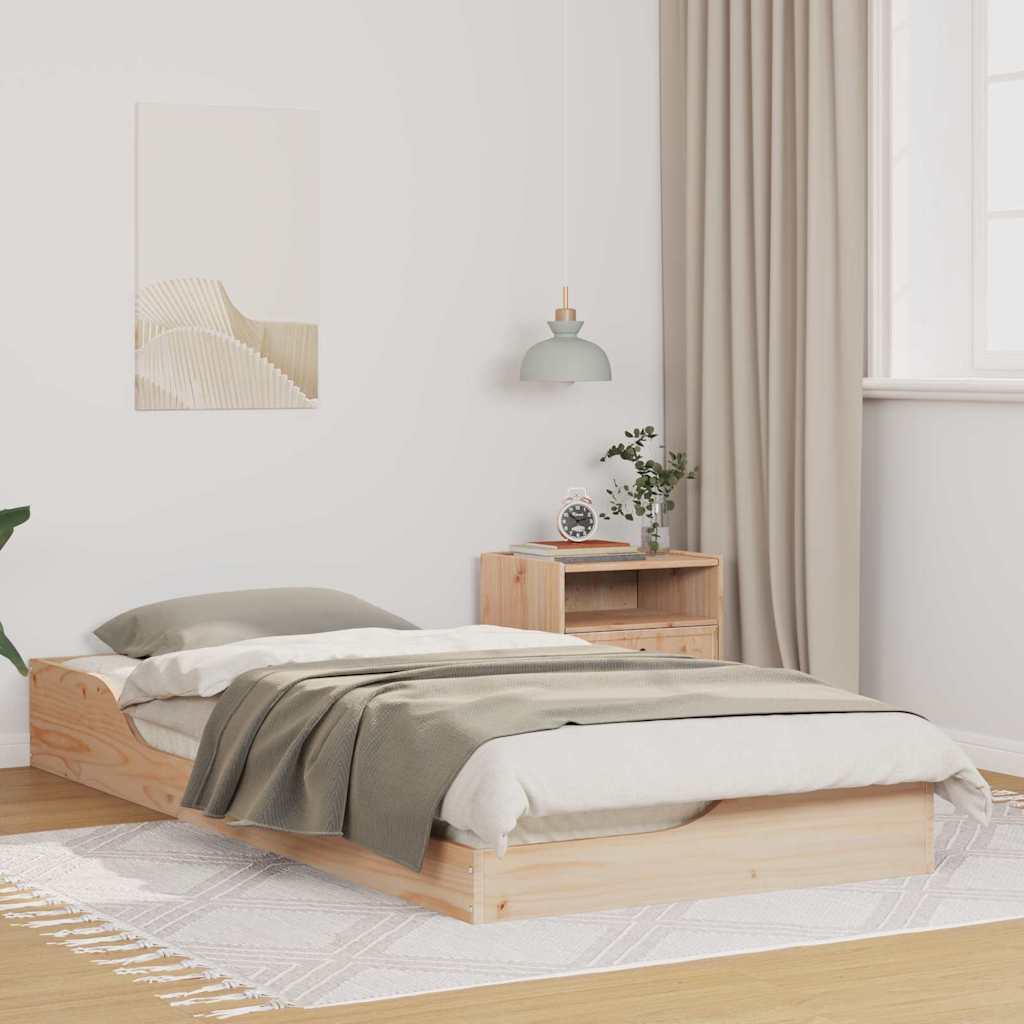 Sengestel Brun 100 x 200 cm Massiv fyrretræ