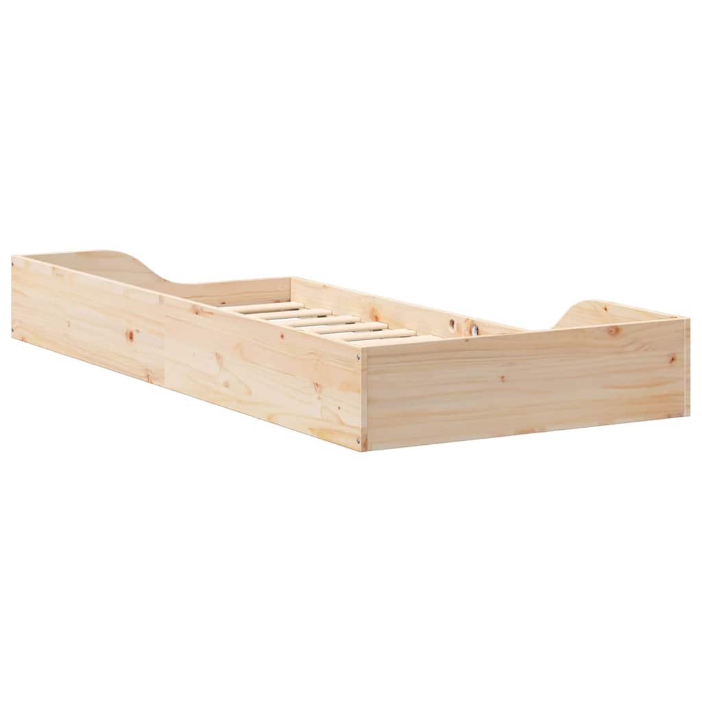 Sengestel Brun 100 x 200 cm Massiv fyrretræ