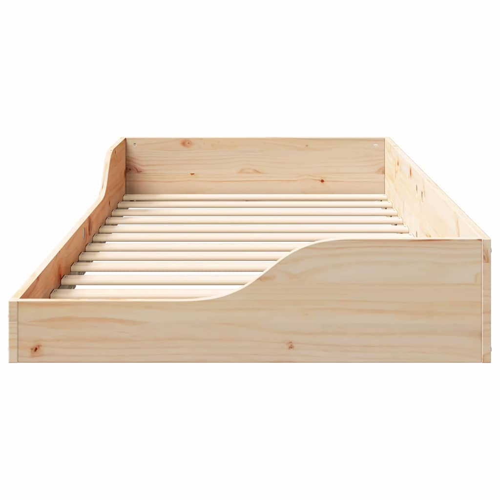 Sengestel Brun 100 x 200 cm Massiv fyrretræ