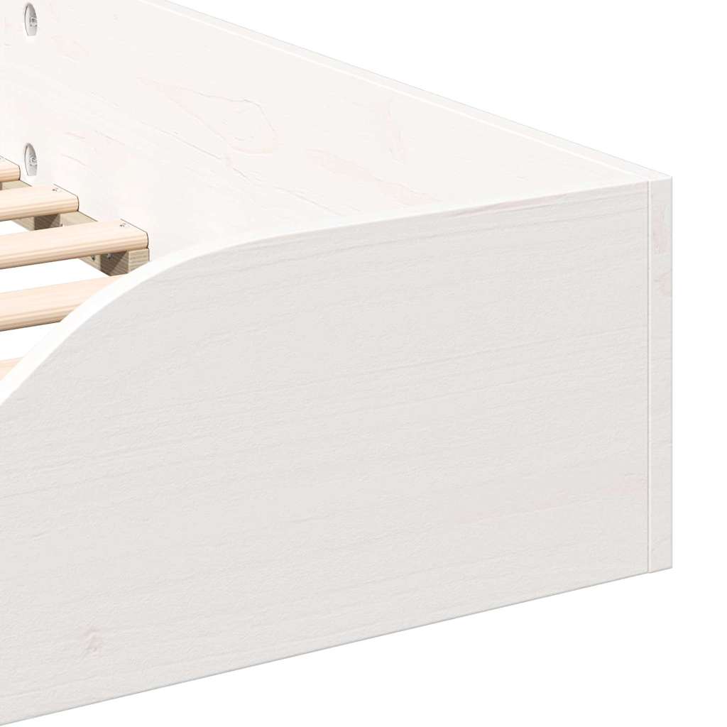 Sengestel Hvid 100 x 200 cm Massiv fyrretræ