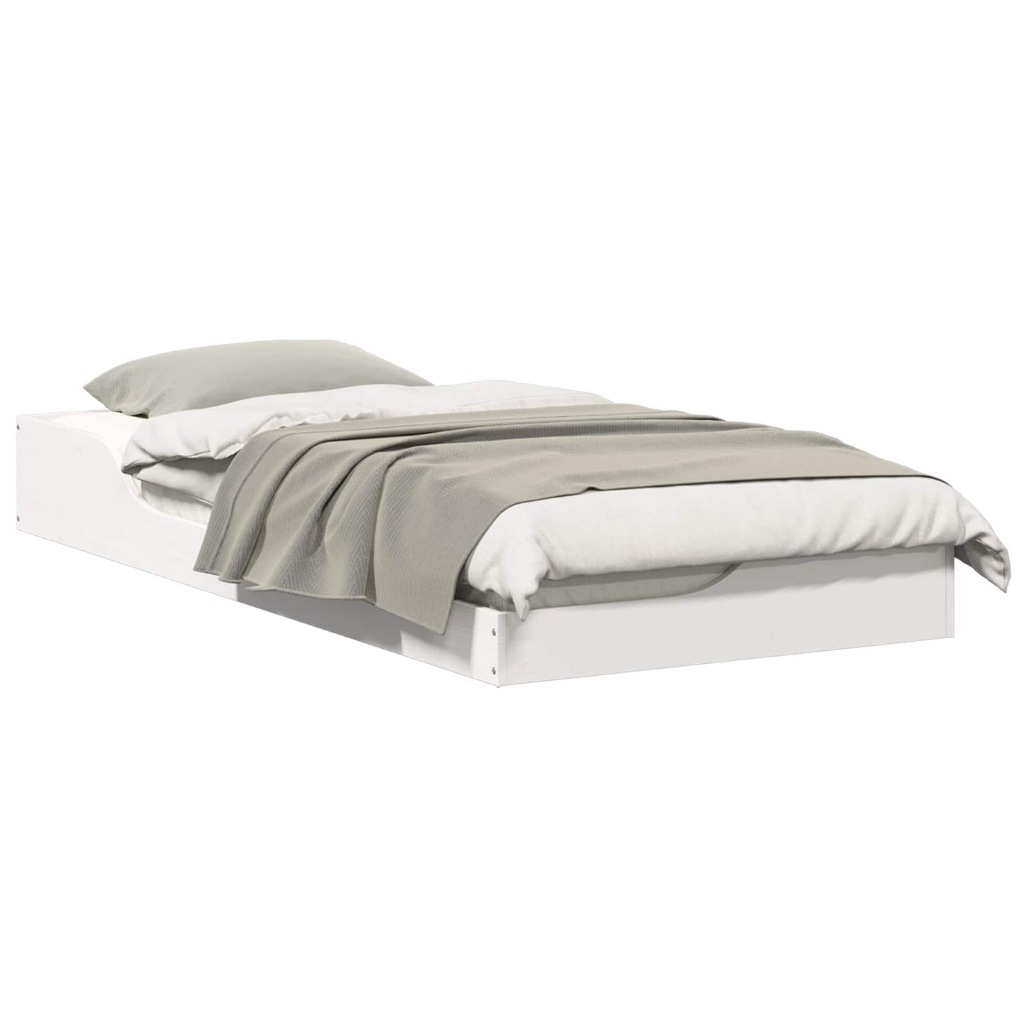 Sengestel Hvid 100 x 200 cm Massiv fyrretræ