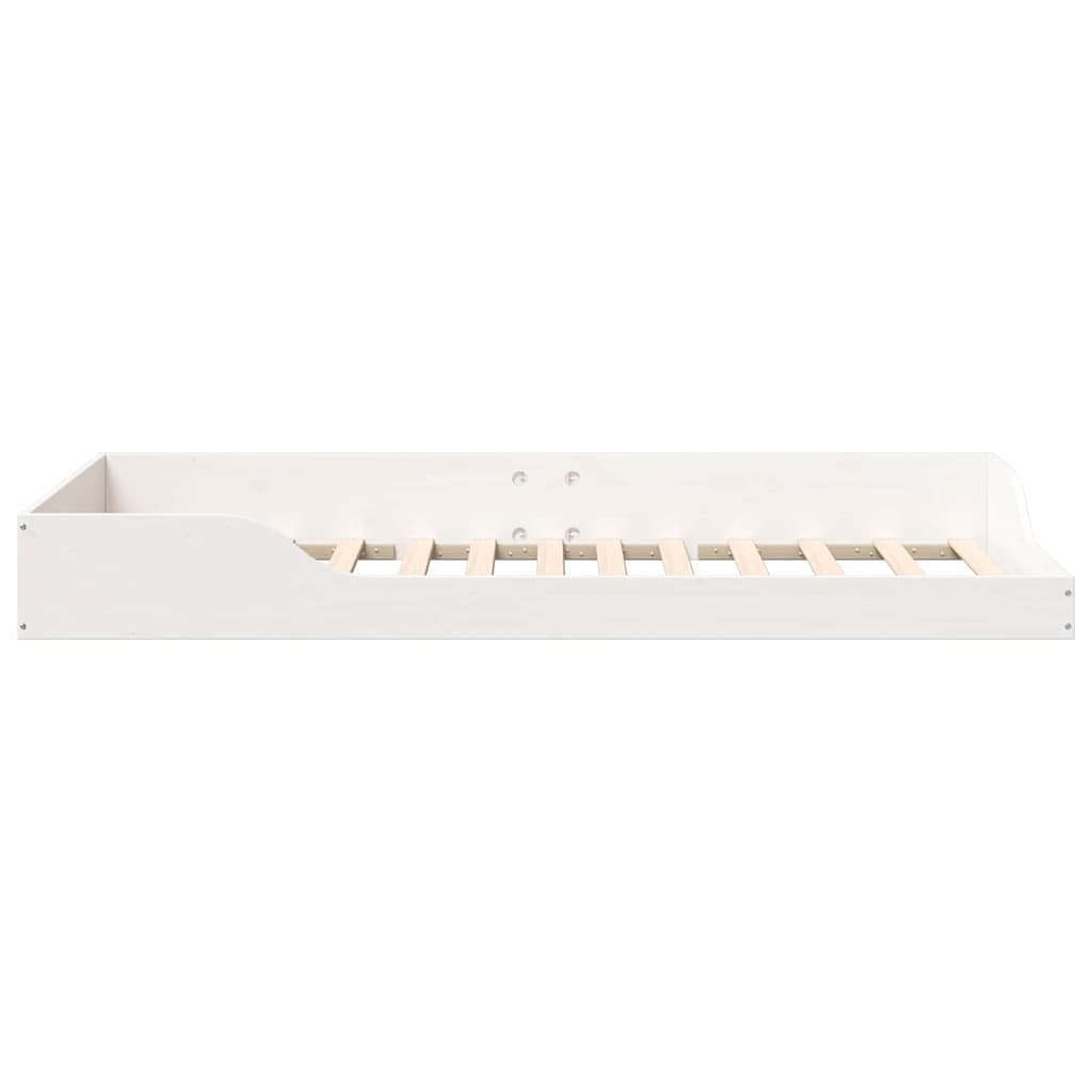 Sengestel Hvid 90 x 200 cm Massiv fyrretræ
