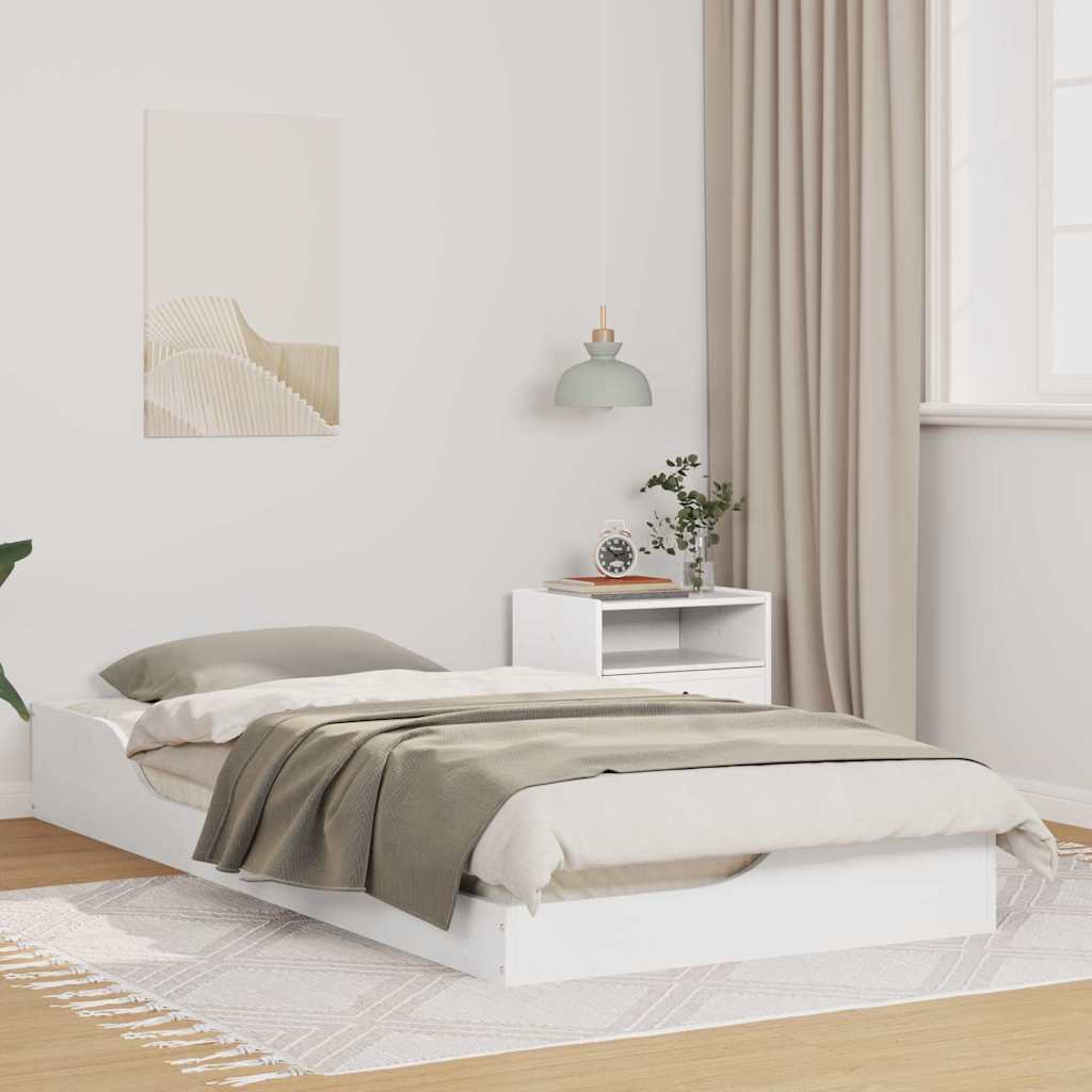 Sengestel Hvid 80 x 200 cm Massiv fyrretræ