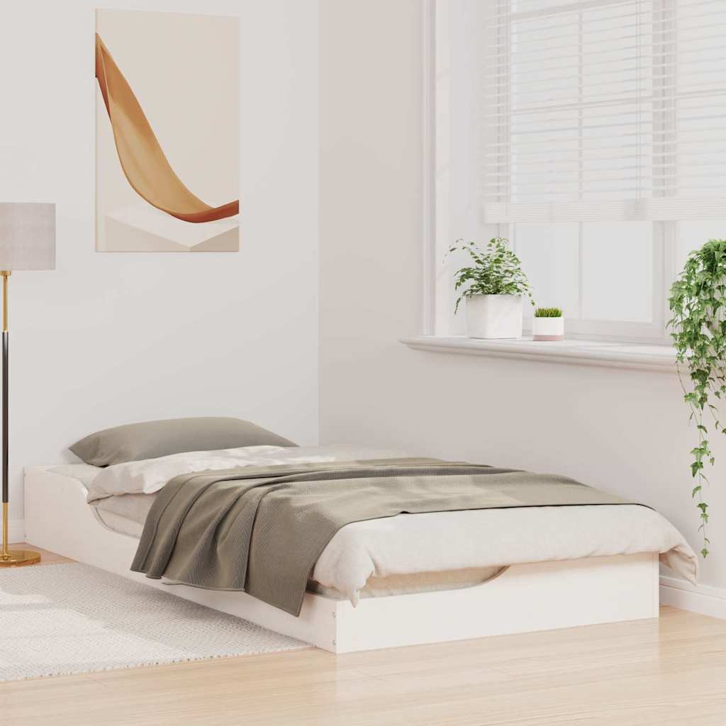 Sengestel Hvid 80 x 200 cm Massiv fyrretræ