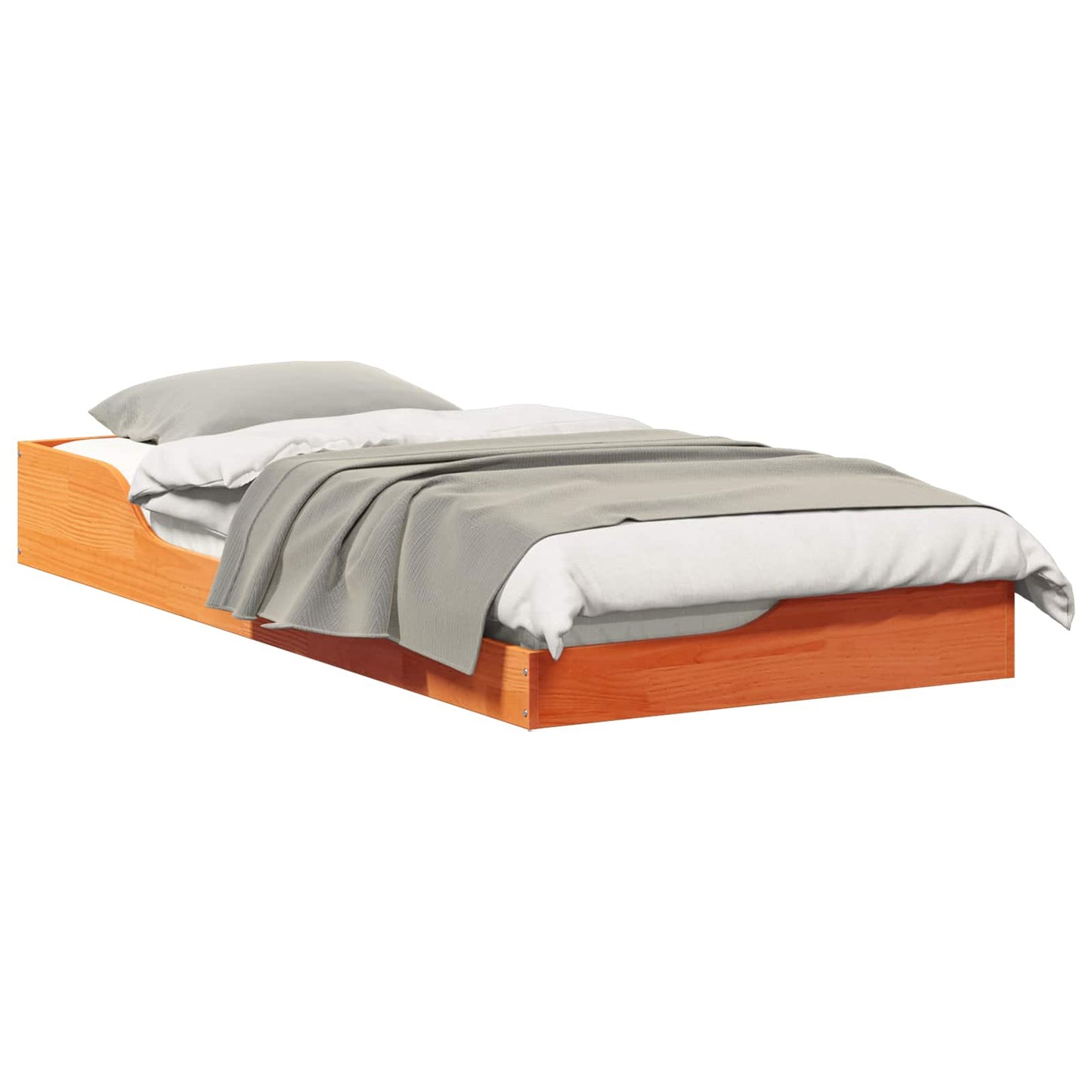 Sengestel Voks brun 80 x 200 cm Massiv fyrretræ