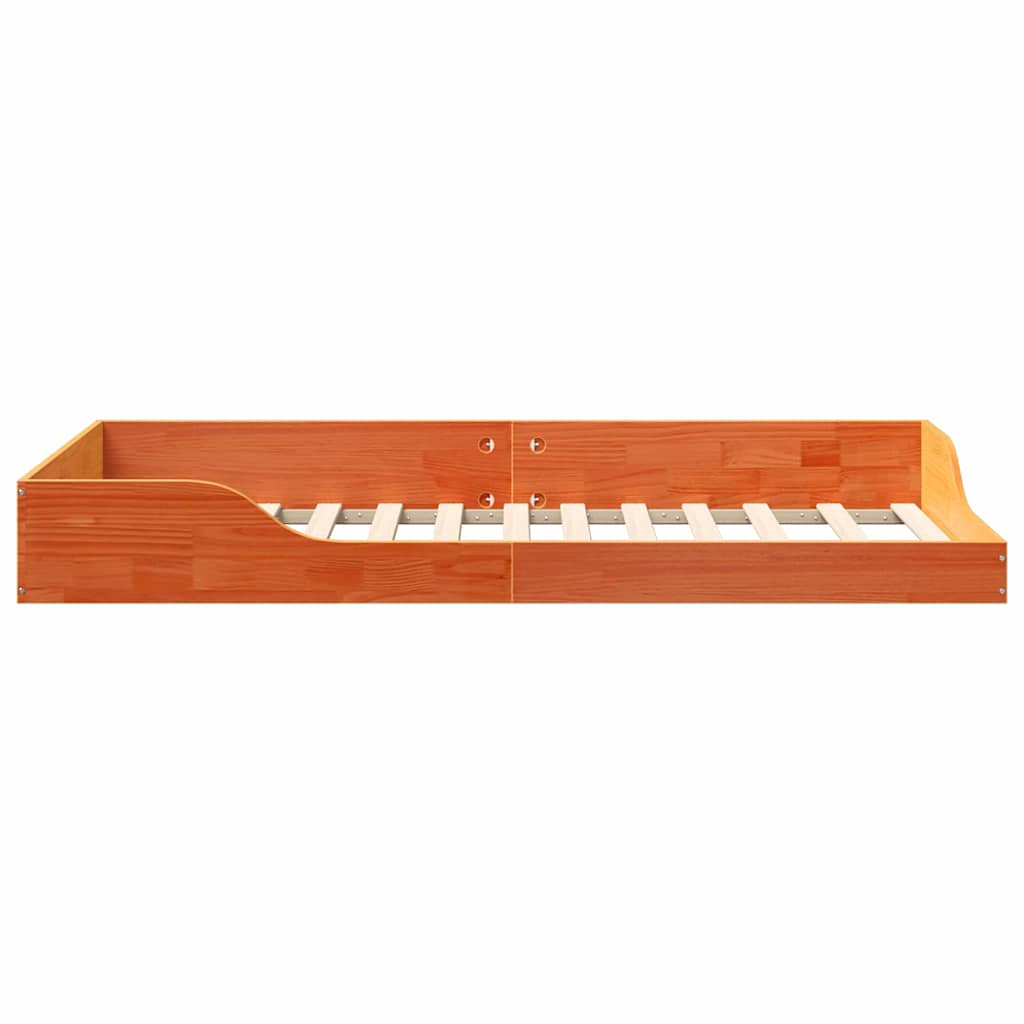 Sengestel Voks brun 90 x 190 cm Massiv fyrretræ