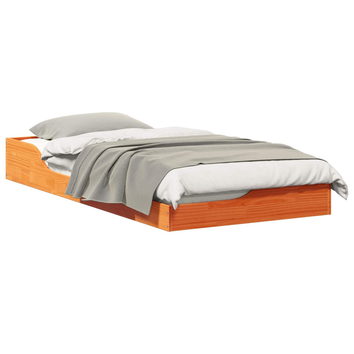 Sengestel Voks brun 75 x 190 cm Massiv fyrretræ