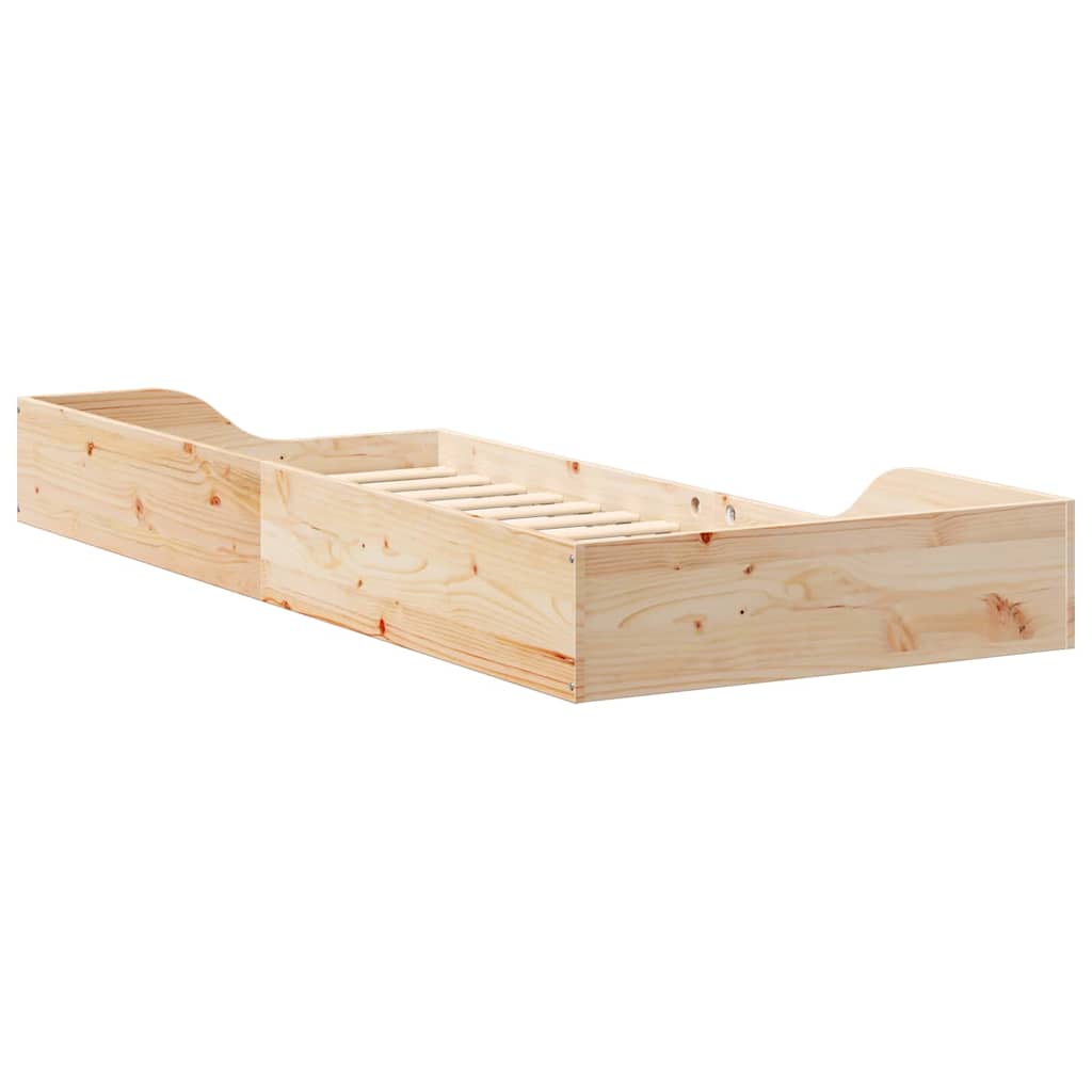 Sengestel Brun 80 x 210 cm Massiv fyrretræ
