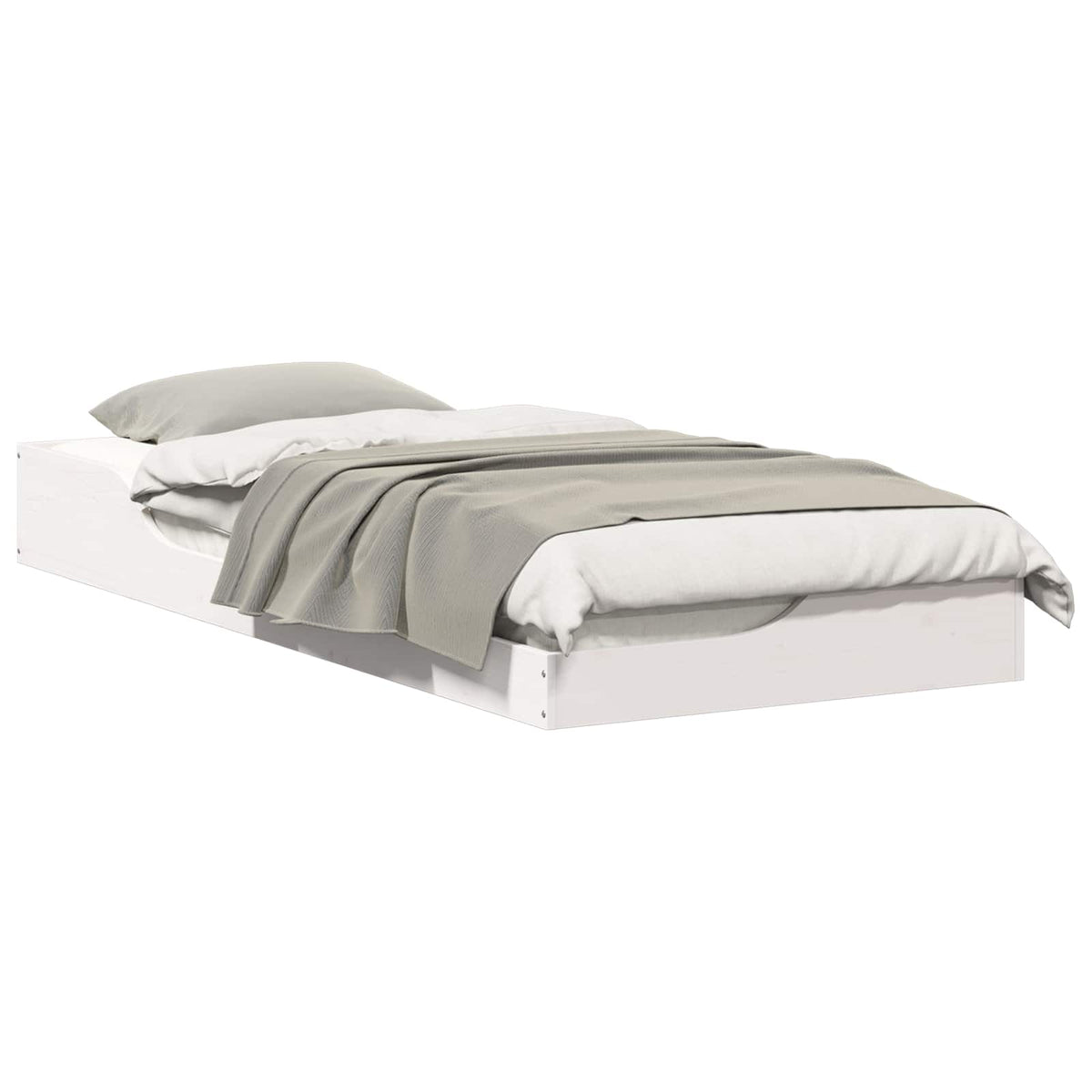 Sengestel Hvid 80 x 210 cm Massiv fyrretræ