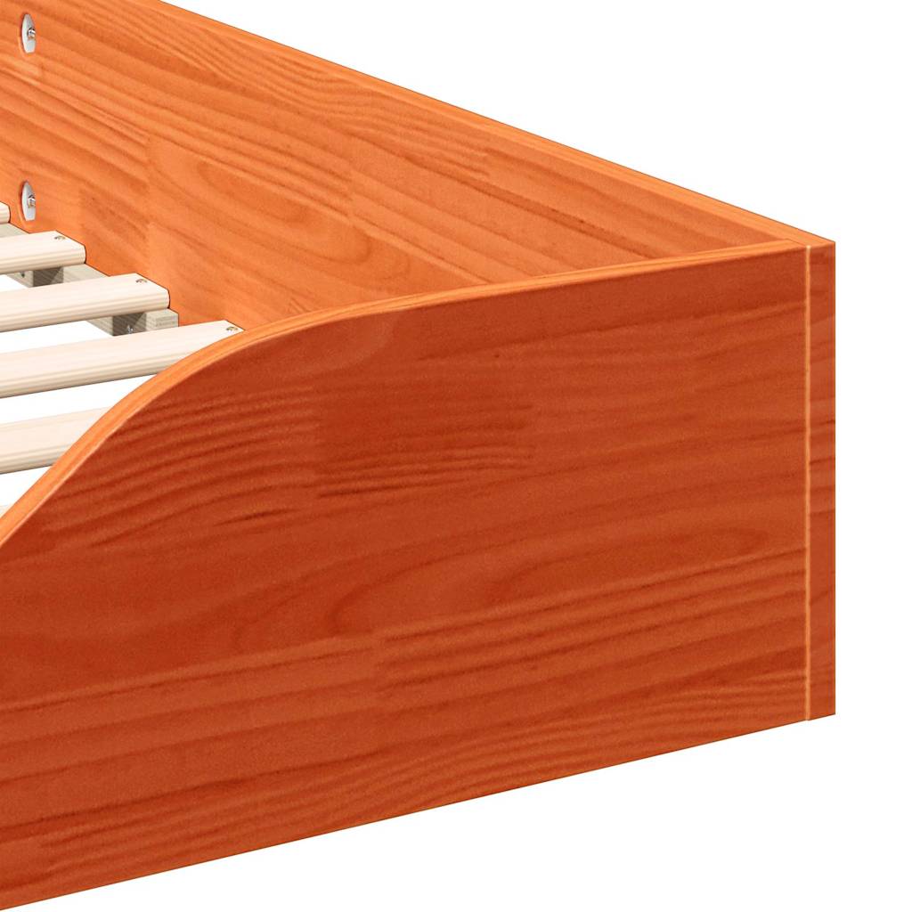 Sengestel Voks brun 80 x 210 cm Massiv fyrretræ