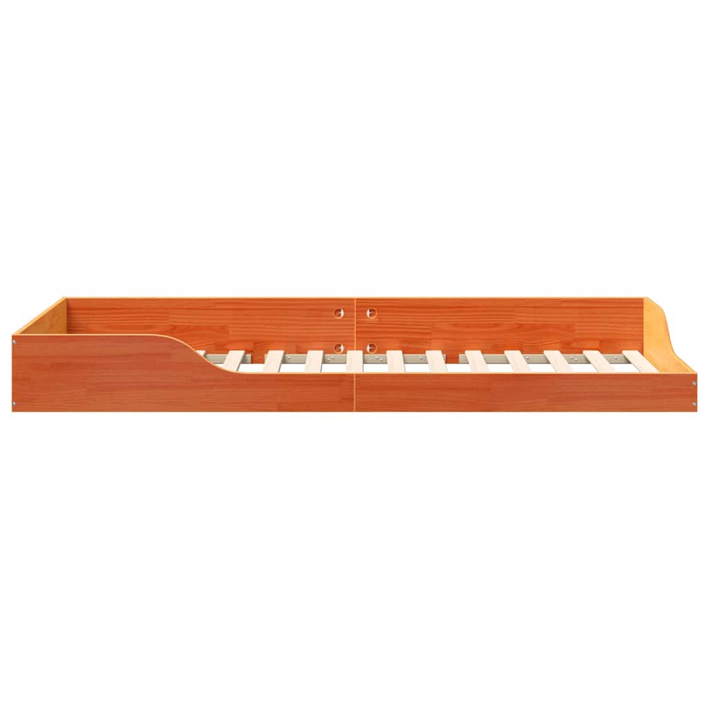 Sengestel Voks brun 80 x 210 cm Massiv fyrretræ