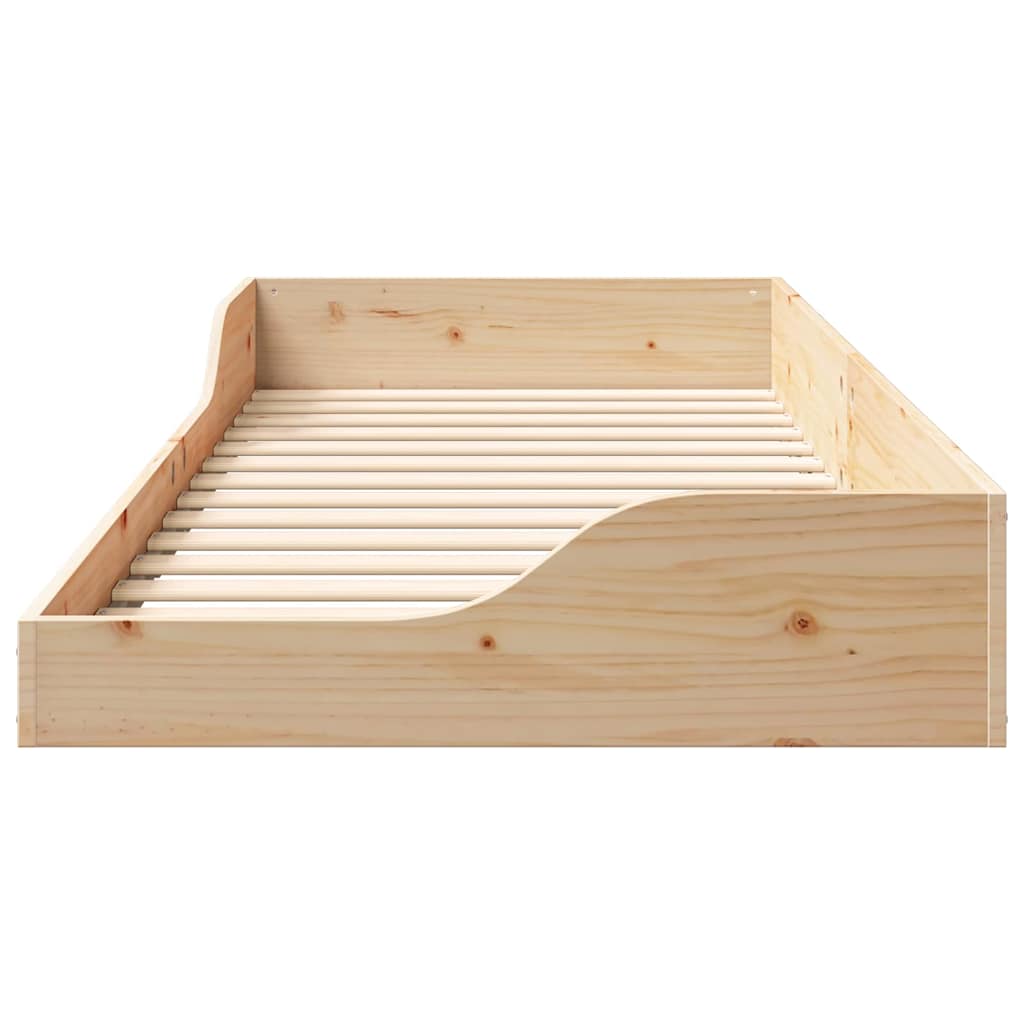 Sengestel Brun 90 x 210 cm Massiv fyrretræ