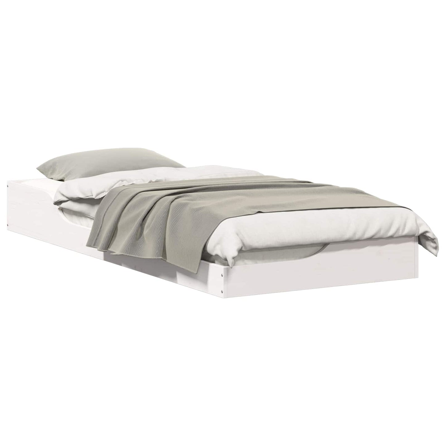 Sengestel Hvid 90 x 210 cm Massiv fyrretræ