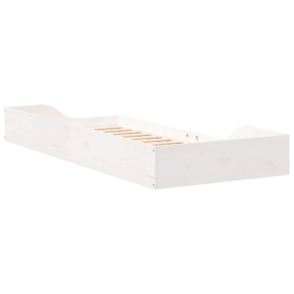 Sengestel Hvid 90 x 210 cm Massiv fyrretræ