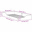 Sengestel Hvid 90 x 210 cm Massiv fyrretræ
