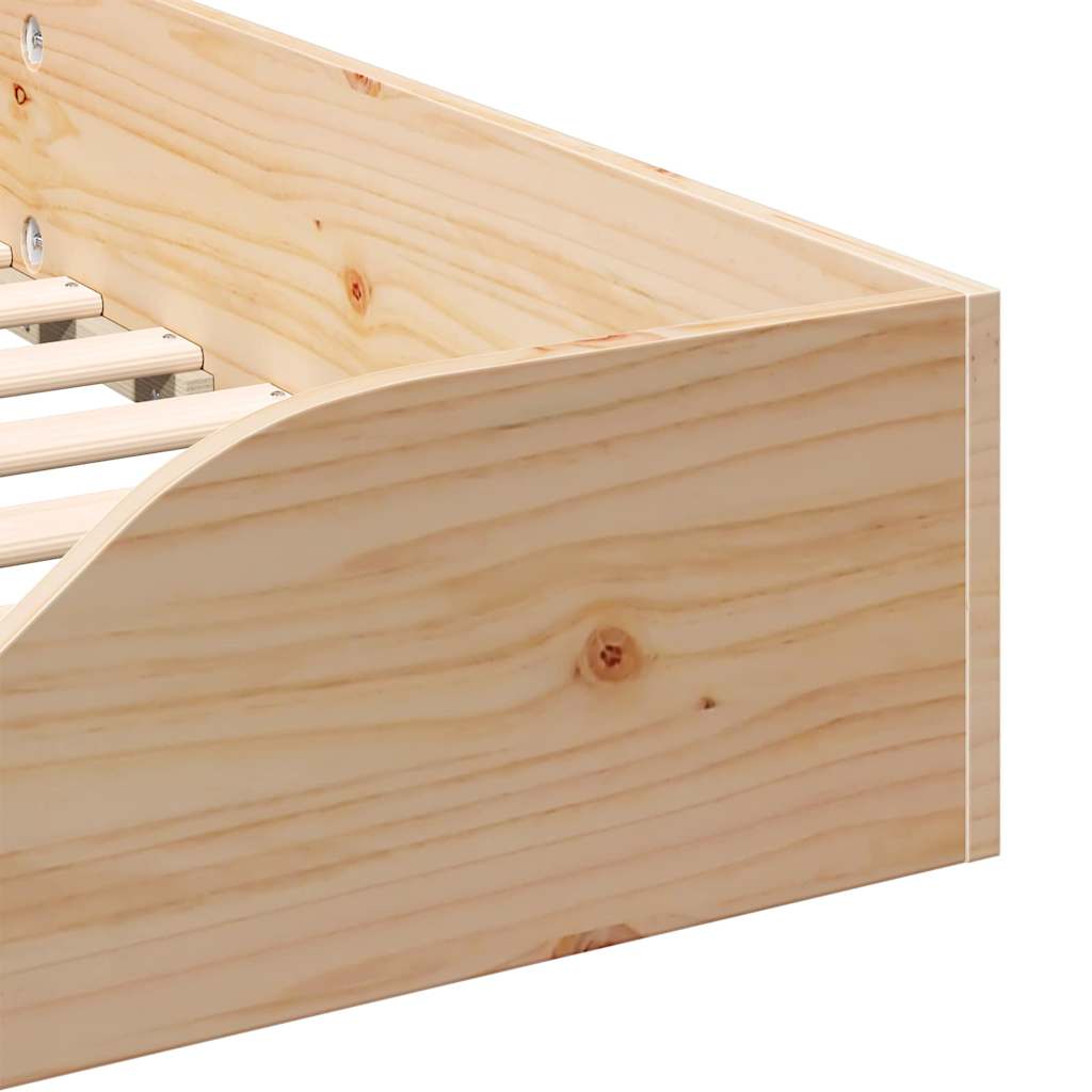 Sengestel Brun 100 x 210 cm Massiv fyrretræ