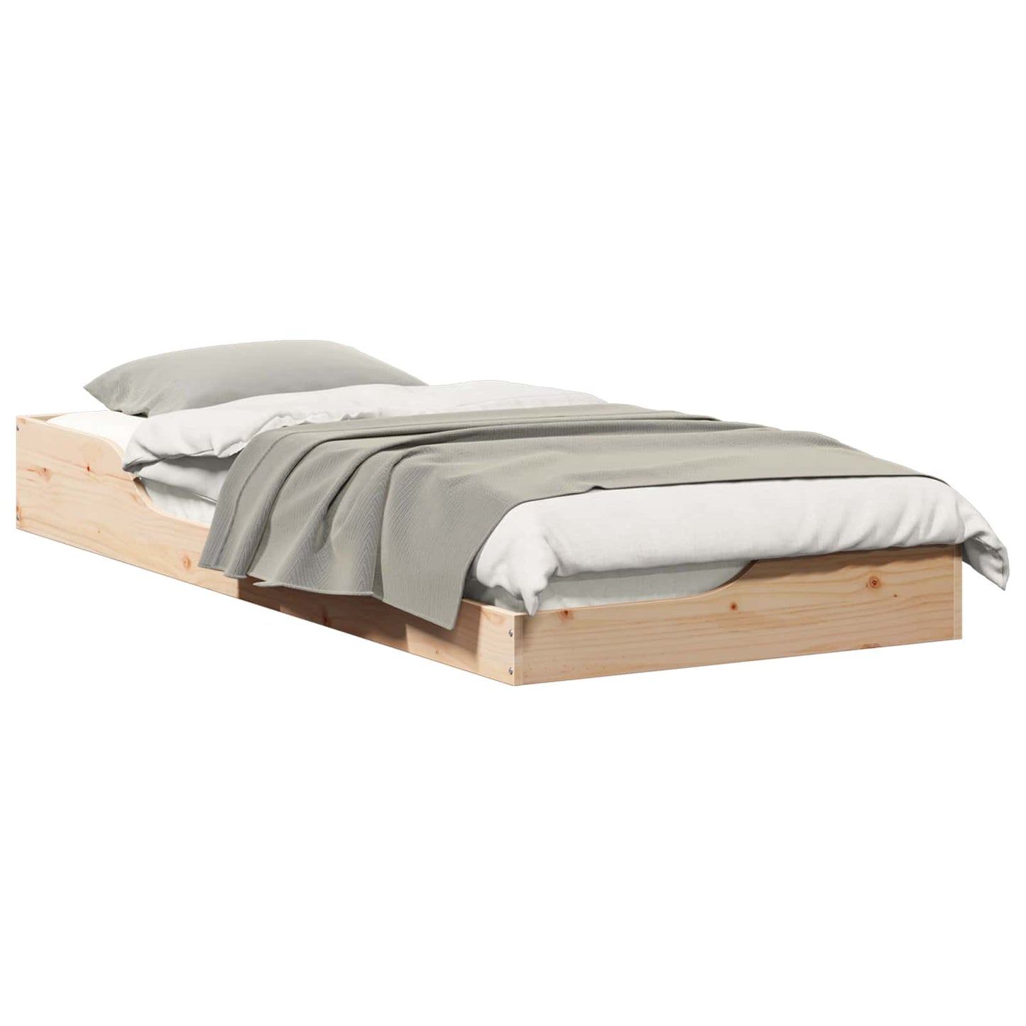 Sengestel Brun 100 x 210 cm Massiv fyrretræ
