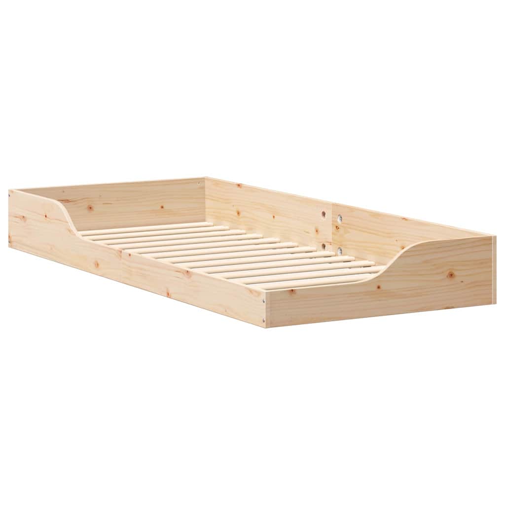 Sengestel Brun 100 x 210 cm Massiv fyrretræ