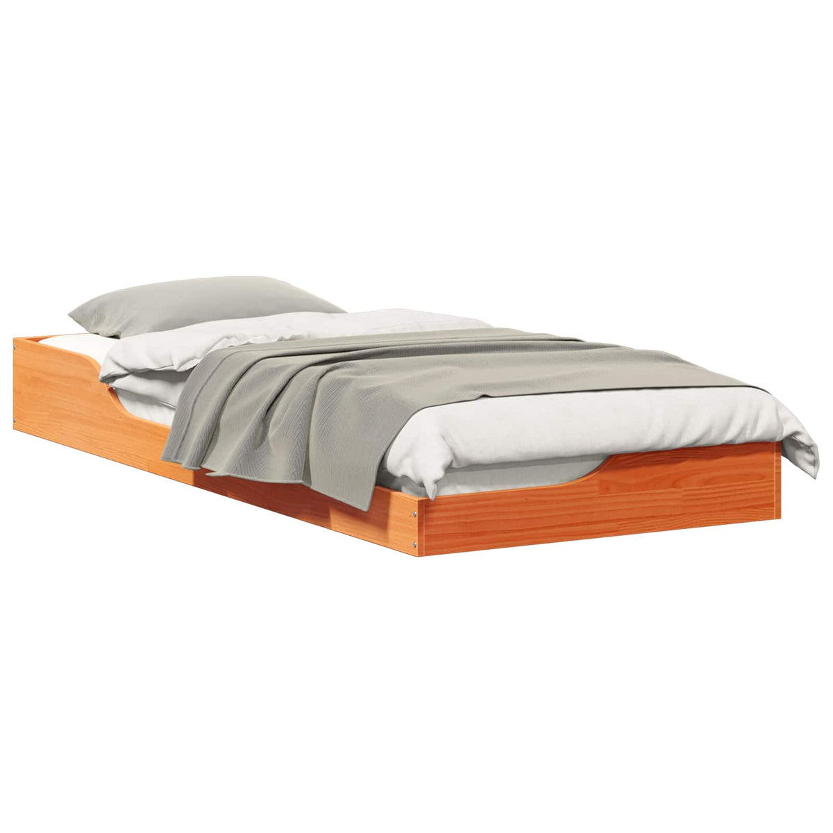 Sengestel Voks brun 100 x 210 cm Massiv fyrretræ