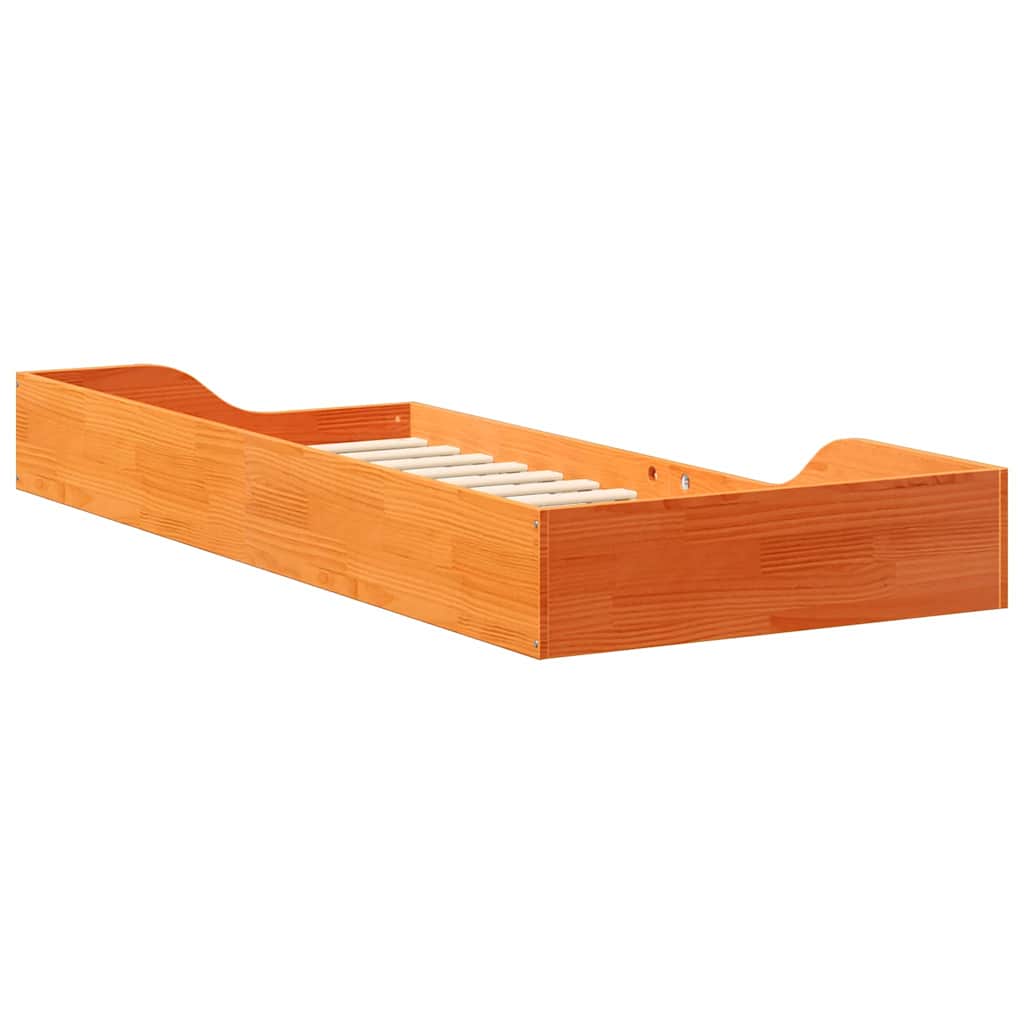 Sengestel Voks brun 100 x 210 cm Massiv fyrretræ