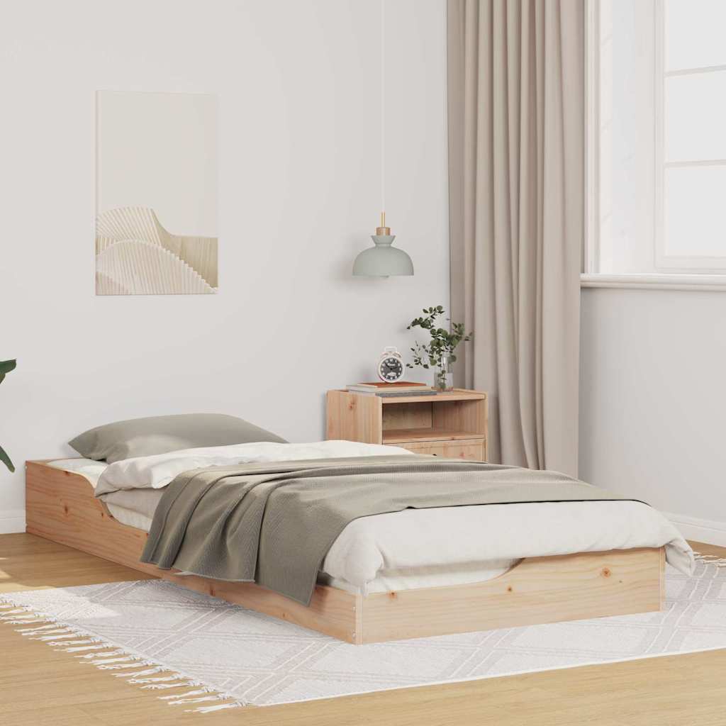 Sengestel Brun 80 x 220 cm Massiv fyrretræ