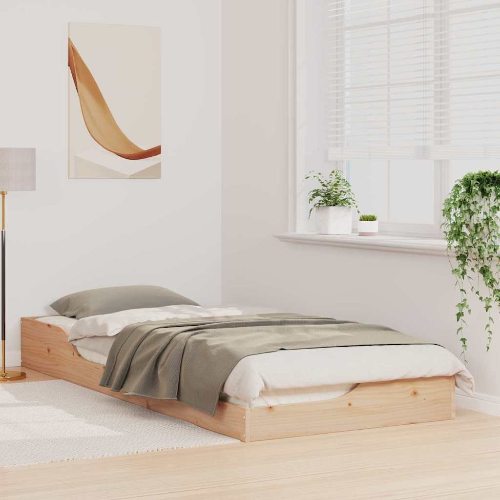 Sengestel Brun 80 x 220 cm Massiv fyrretræ