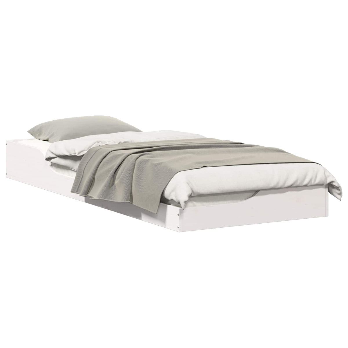 Sengestel Hvid 80 x 220 cm Massiv fyrretræ
