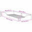 Sengestel Hvid 80 x 220 cm Massiv fyrretræ