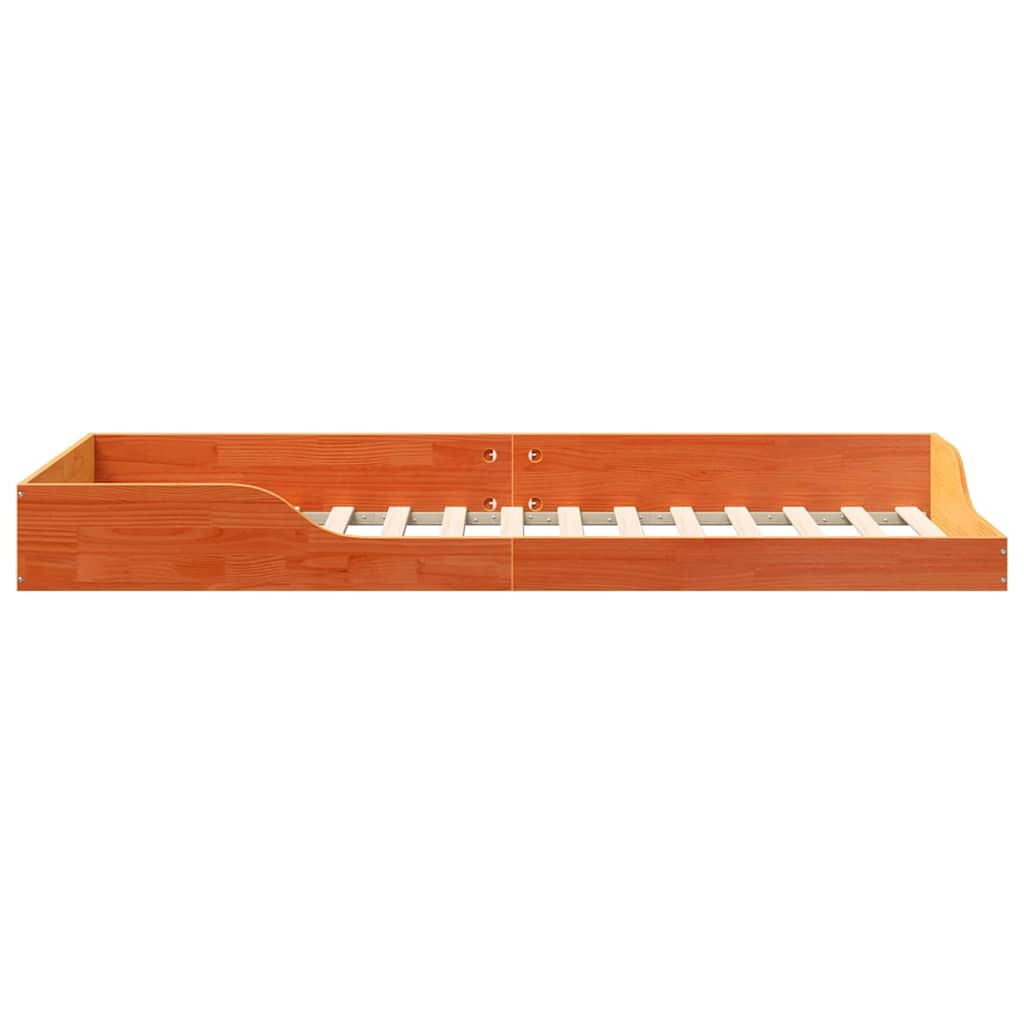 Sengestel Voks brun 80 x 220 cm Massiv fyrretræ