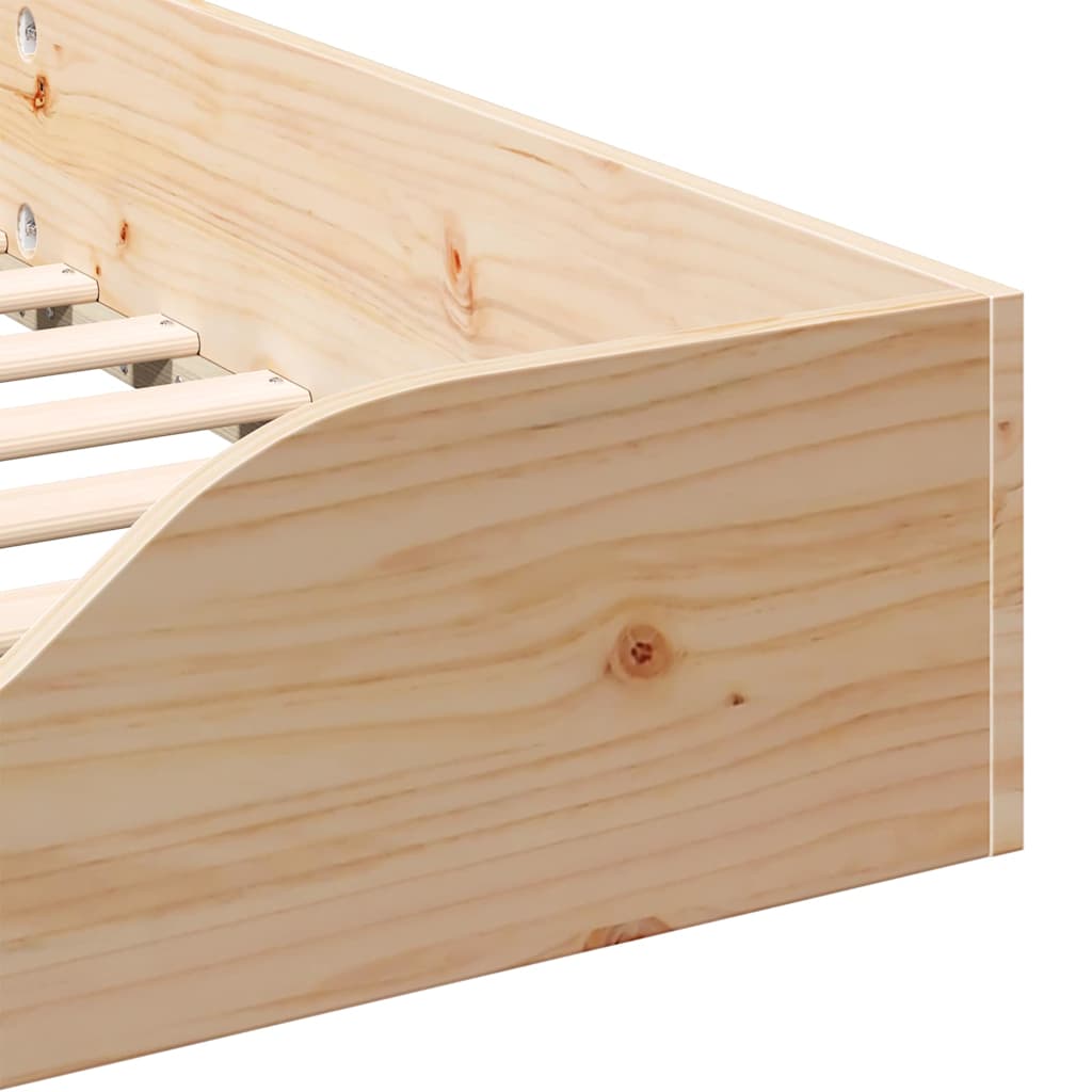 Sengestel Brun 90 x 220 cm Massiv fyrretræ