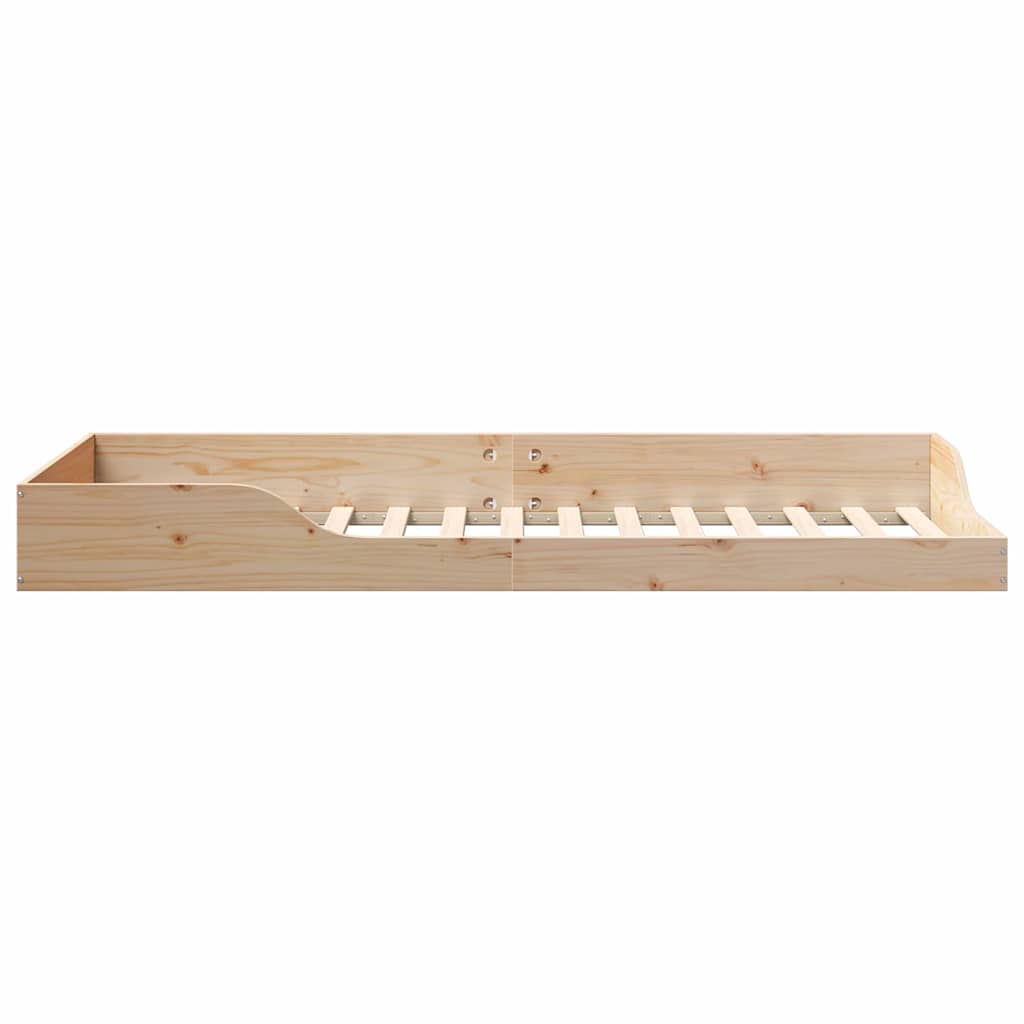Sengestel Brun 90 x 220 cm Massiv fyrretræ