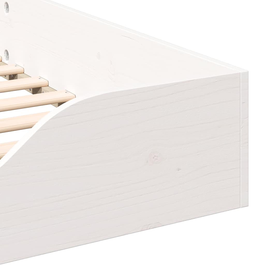Sengestel Hvid 90 x 220 cm Massiv fyrretræ
