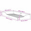 Sengestel Hvid 90 x 220 cm Massiv fyrretræ