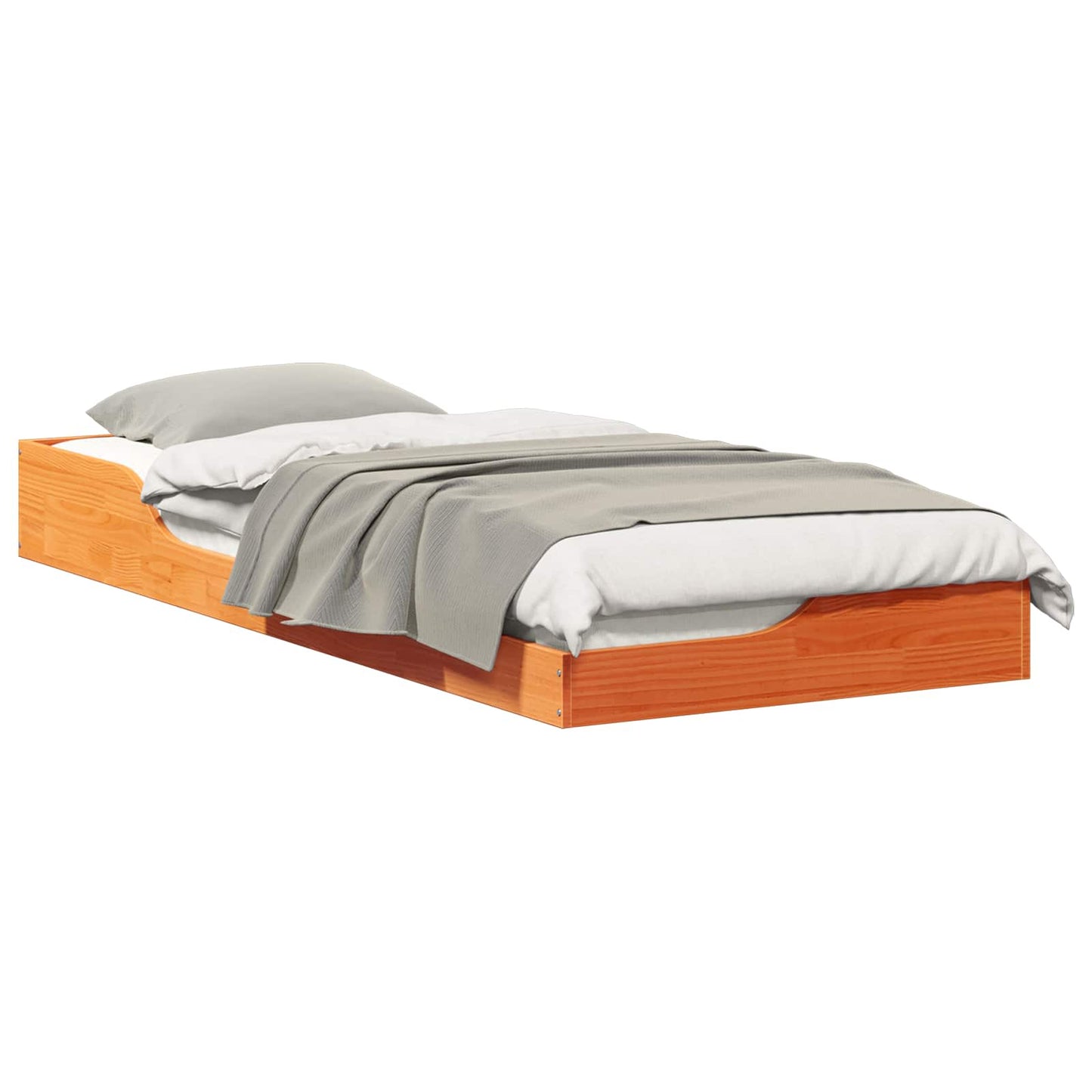 Sengestel Voks brun 90 x 220 cm Massiv fyrretræ