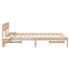 Sengestel med hovedgærde Brun 140 x 190 cm Massiv fyrretræ