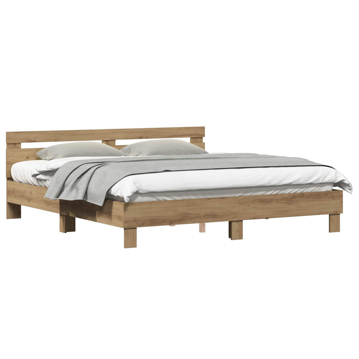Sengestel Artisan Egetræ 203 x 185 x 70 cm Konstrueret træ