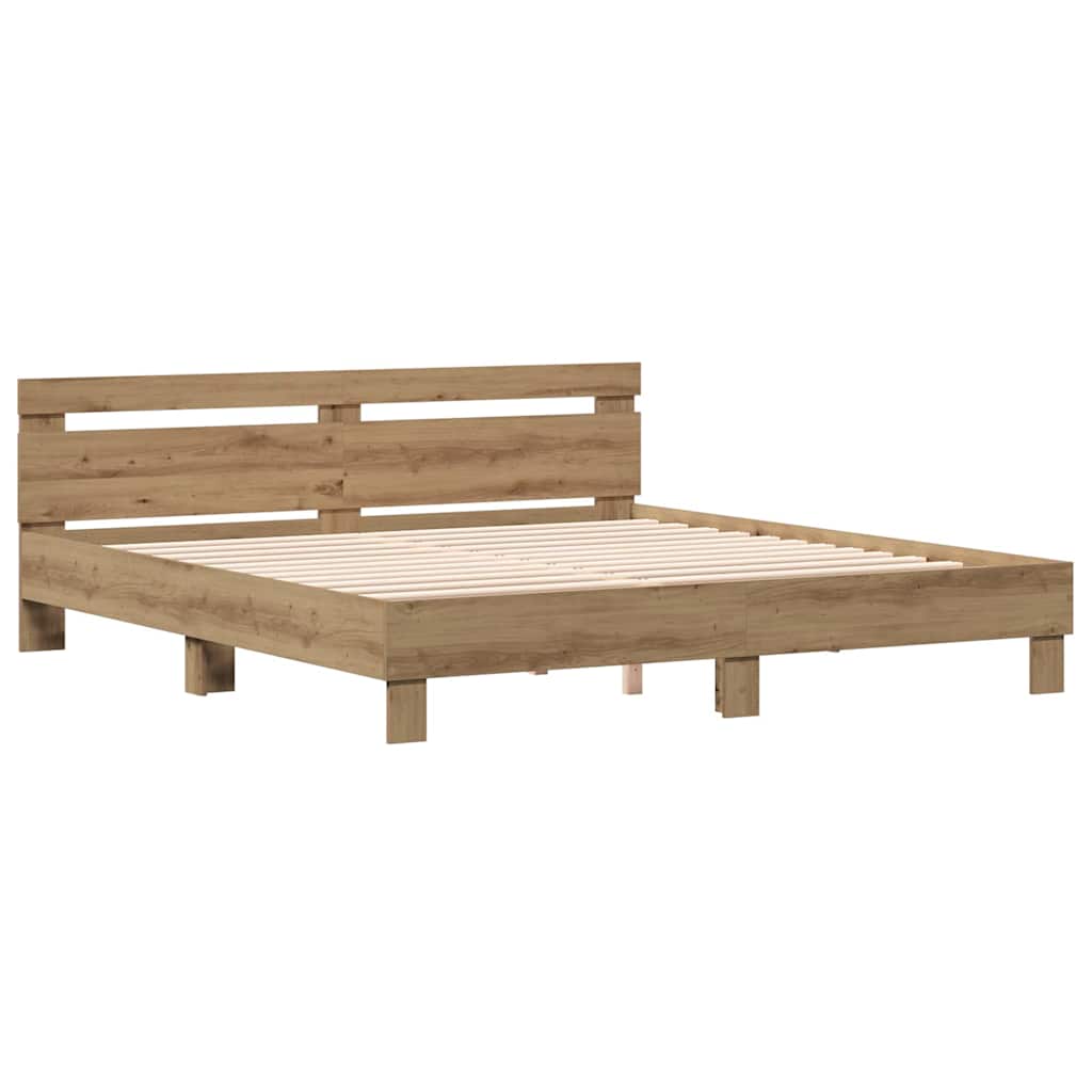 Sengestel Artisan Egetræ 203 x 185 x 70 cm Konstrueret træ