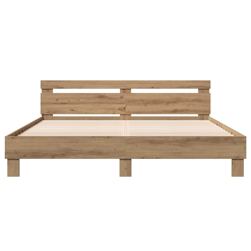 Sengestel Artisan Egetræ 203 x 185 x 70 cm Konstrueret træ