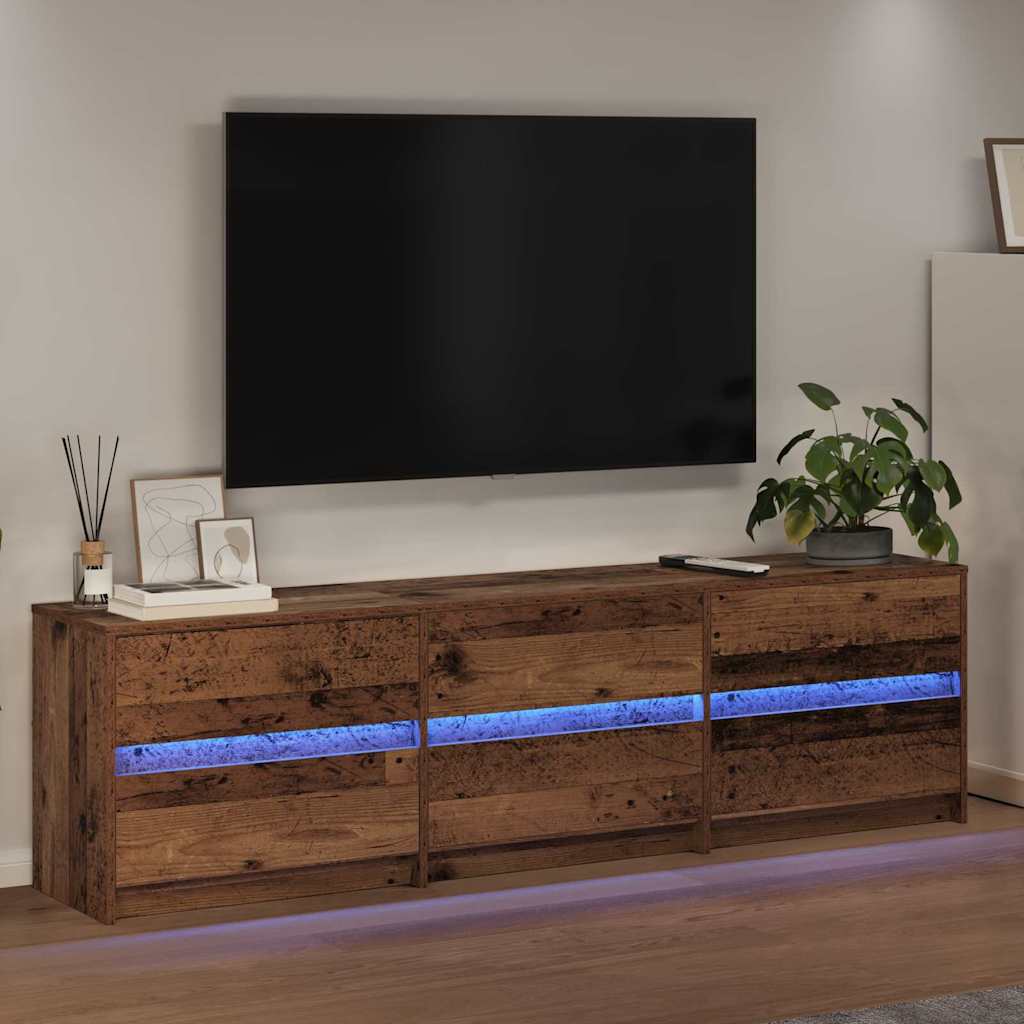 TV Enheder 180 x 34 x 50 cm Gammelt træ Konstrueret træ