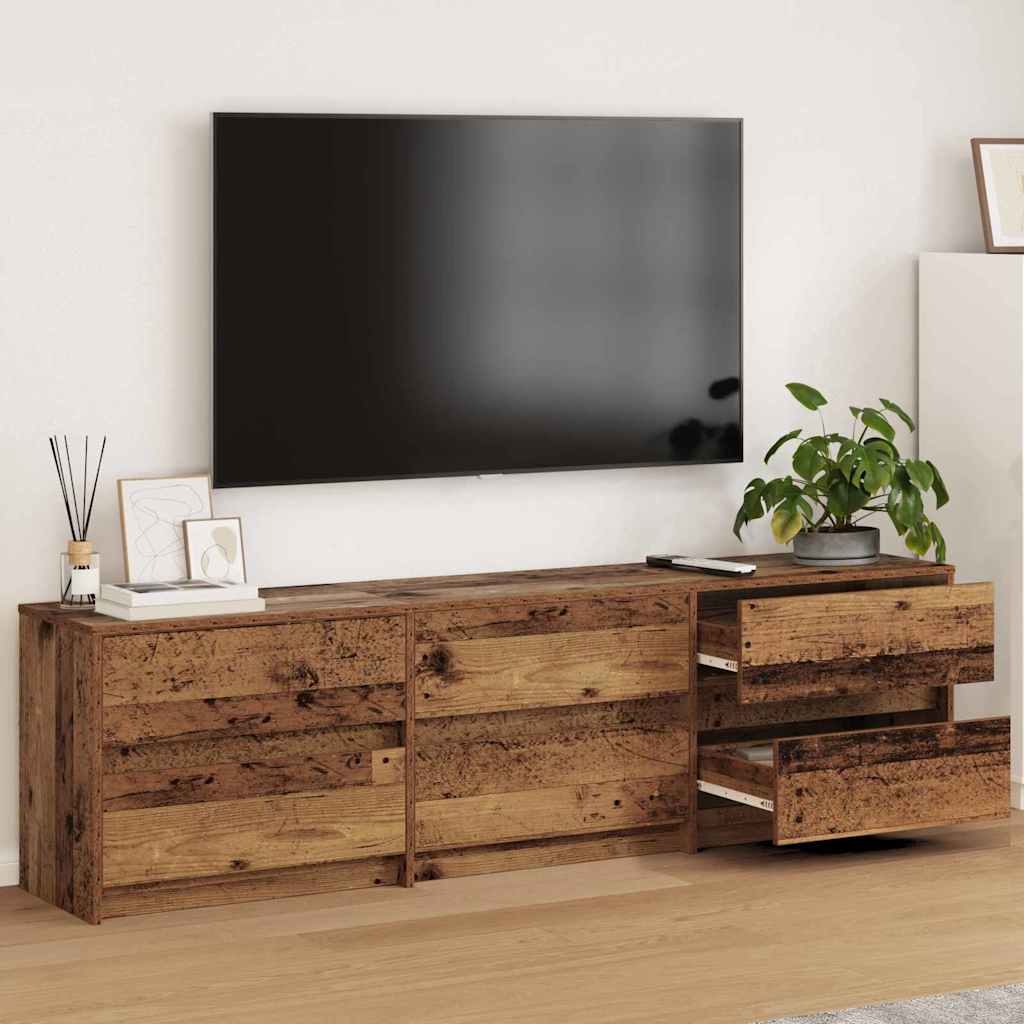 TV Enheder 180 x 34 x 50 cm Gammelt træ Konstrueret træ