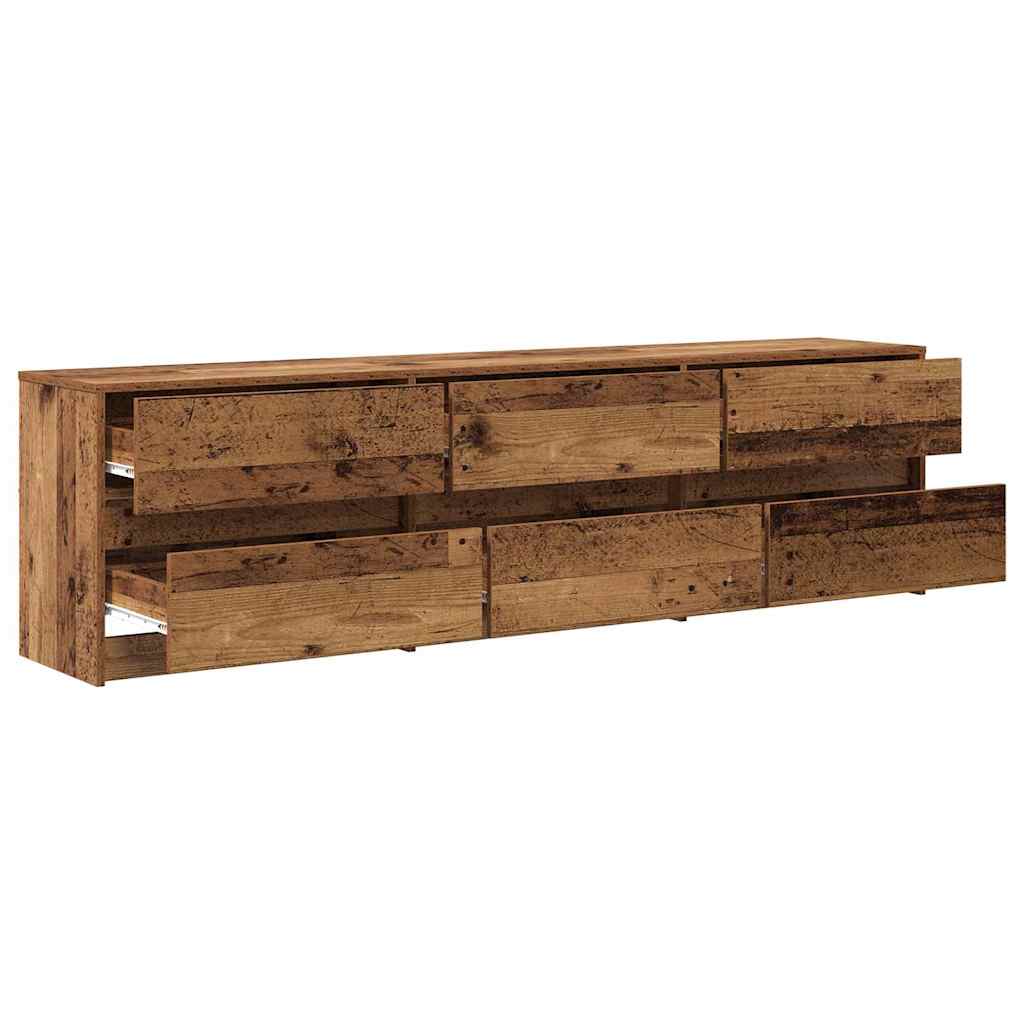 TV Enheder 180 x 34 x 50 cm Gammelt træ Konstrueret træ