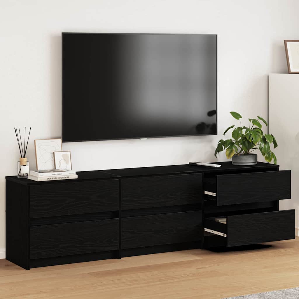 TV Enheder 180 x 34 x 50 cm Sort eg Konstrueret træ