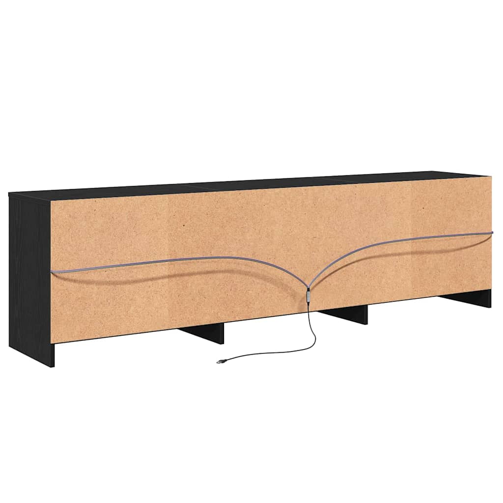 TV Enheder 180 x 34 x 50 cm Sort eg Konstrueret træ